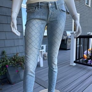 Hollister straight leg crystal jeans